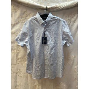 NWT Hart Schaffner Marx Blue Short Sleeve Button Down X-Large
